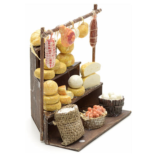 Neapolitan Nativity scene accessory, cheese and meat stall 2