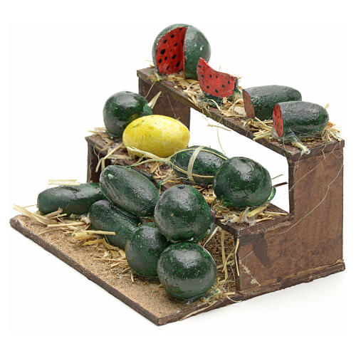 Neapolitan Nativity, watermelon stall 4.5x9x7cm 3