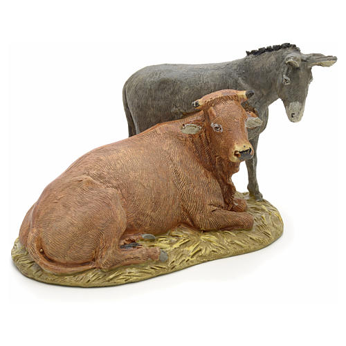 STOCK Ox and Donkey 12cm Landi Line in resin 1