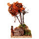 Arbre lichen rouge pour crèche h 18 cm s4