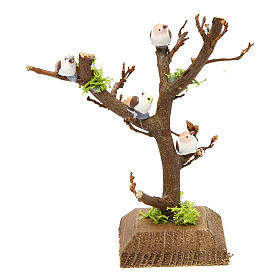 Albero spoglio con uccellini per presepe