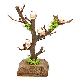 Albero spoglio con uccellini per presepe