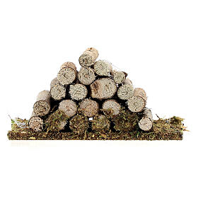 Nativity accessory, wood stack with moss