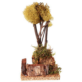 Árbol liquen amarillo para pesebre 18 cm