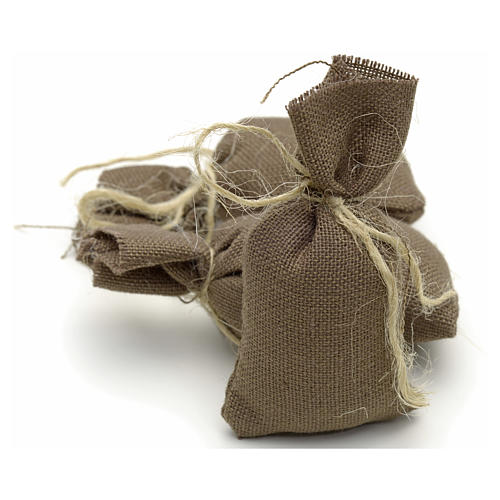Nativity accessory, set of 3 cloth sacks H7cm 2