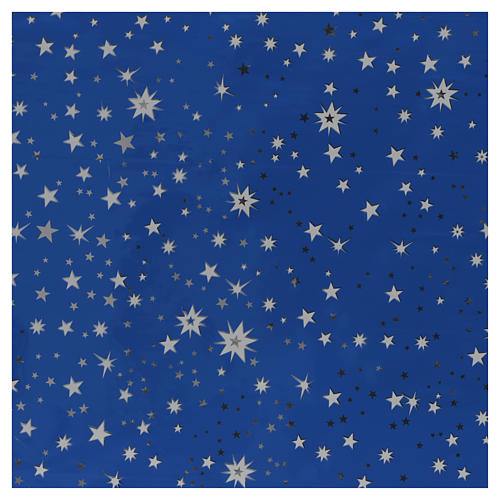 Nativity backdrop, sky with silver stars, roll of paper 70x100 1