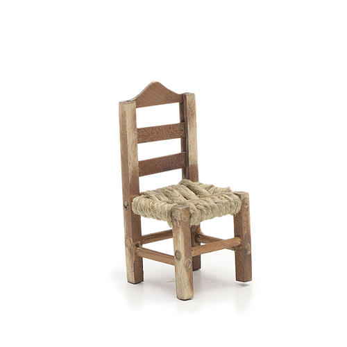 Neapolitan Nativity scene accessory, chair 6cm 1