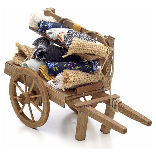 Neapolitan Nativity scene accessory, cloth cart 1