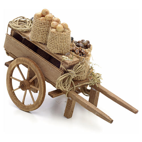 Carreta con frutas secas pesebre Nápoles 2
