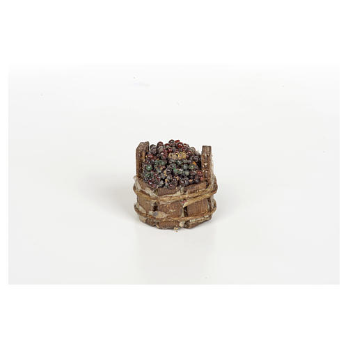 Baquet à raisin en miniature crèche Napolitaine 2