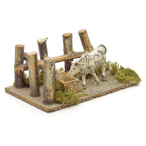 Nativity setting, ox at the manger 10x14x9cm 2