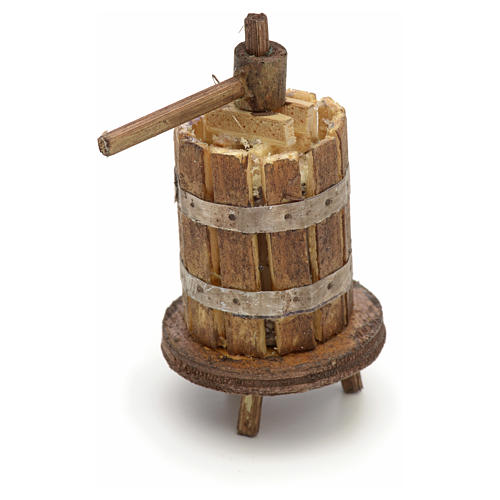 Prensa madera clara pesebre Nápoles 5,5x3 cm 2