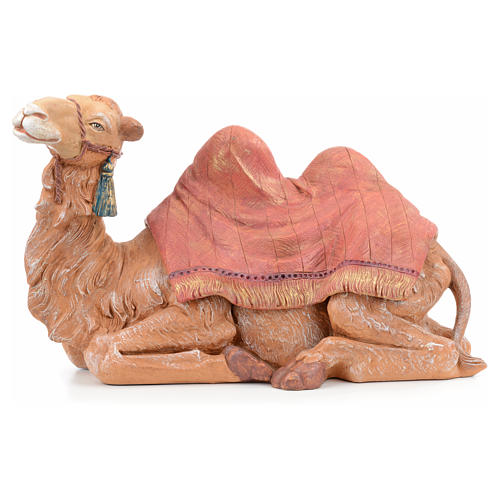 Kamel sitzend mit roter Tasche für 45cm Krippe Fontanini 1