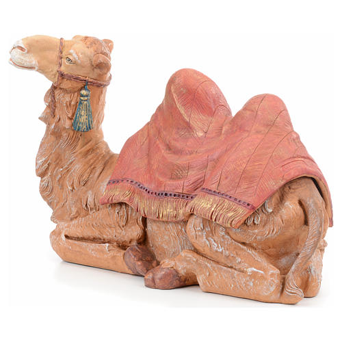 Kamel sitzend mit roter Tasche für 45cm Krippe Fontanini 2