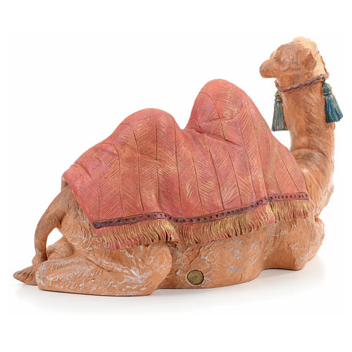 Kamel sitzend mit roter Tasche für 45cm Krippe Fontanini 3