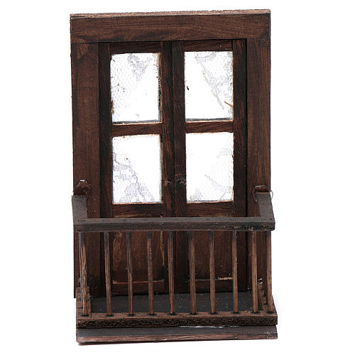 Porte avec balcon en miniature crèche Napolitaine 13x7x8 cm 1