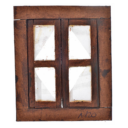 Fenêtre en miniature crèche Napolitaine 9x7,5 cm 1