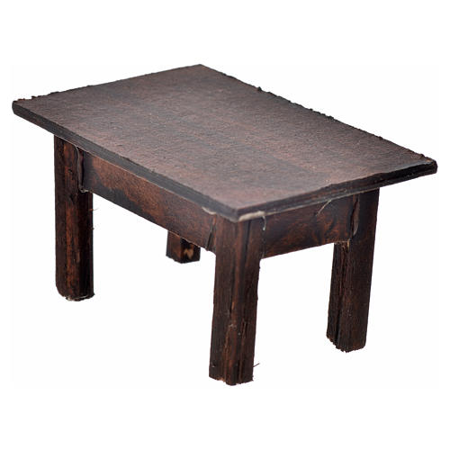 Table en miniature crèche Napolitaine 3,5x7,5x4 cm 1