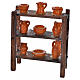 Estante de jarrones de terracota pesebre napolitano 7x6x3cm s1