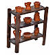 Estante de jarrones de terracota pesebre napolitano 7x6x3cm s2