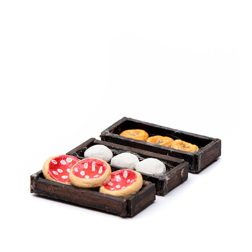 Neapolitan Nativity scene accessory, pizza trays 3 pieces 2