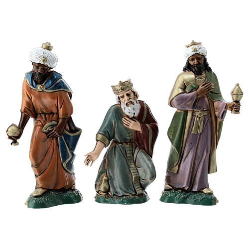 Nativity figurines, 3 Wise Men 10cm Moranduzzo in hand painted plastic 4