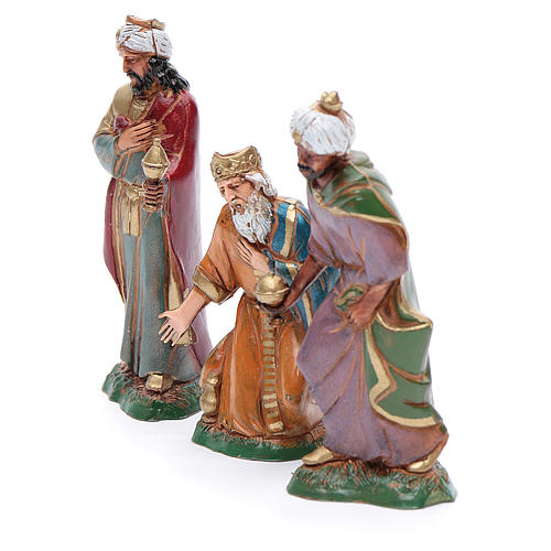 Nativity figurines, 3 Wise Men 10cm Moranduzzo in hand painted plastic 2