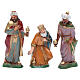 Nativity figurines, 3 Wise Men 10cm Moranduzzo in hand painted plastic s1