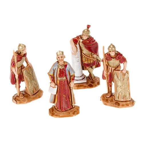 Nativity figurine, King Herod with Roman soldiers, 4 pieces 3.5cm 1