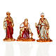 Nativity figurine, Three Wise Kings in hand painted plastic 3.5cm s1