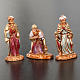 Nativity figurine, Three Wise Kings in hand painted plastic 3.5cm s2