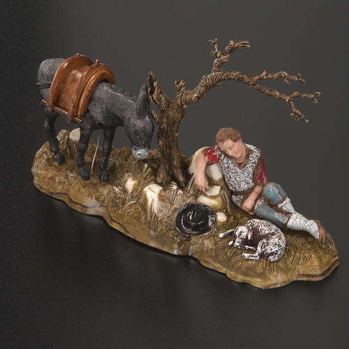Schlafende Hirte Mit Esel 10cm Krippe Moranduzzo Online Verkauf Bei 