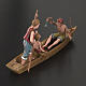Figurines for Moranduzzo nativities, boat with 3 men 10cm s2