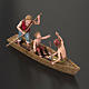 Figury szopka Moranduzzo łódka z 3 mężczyznami 10 cm s3