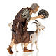 Homem com cabra e chapéu para presépio Moranduzzo com figuras de altura média 13 cm s2