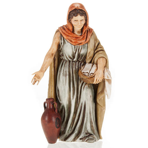 Frau mit Wäsche und Amphore 13cm Krippe Moranduzzo 1
