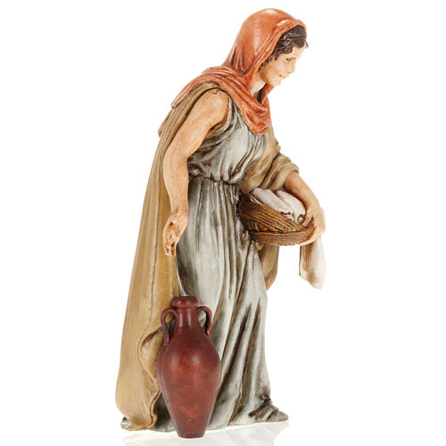 Femme avec linge crèche Moranduzzo 13 cm 3