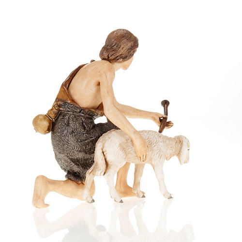 Figurines for Moranduzzo nativities, shepherd with fife and shee 3