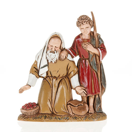 Moranduzzo Nativity Scene grandfather and grandson figurine 10cm 1
