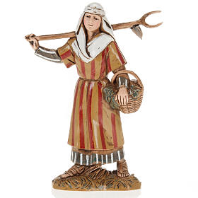 Mujer con horcón y cesta 10 cm. Moranduzzo