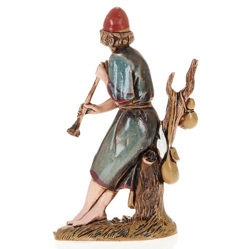 Figurines for Moranduzzo nativities, fifer sitting on tree 10cm 2