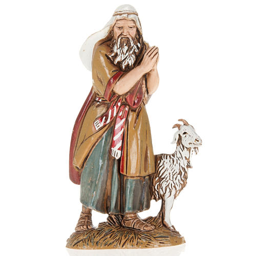 Nativity Scene figurine, old man with goat 10cm Moranduzzo 1