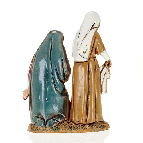 Old lady and child with cloths, nativity figurines, 10cm Moranduzzo 2