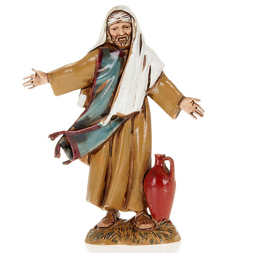 Man with open arms and amphora, nativity figurine, 10cm Moranduzzo 1