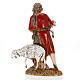 Young shepherd with sheep and lamb, nativity figurine, 10cm Moranduzzo s2