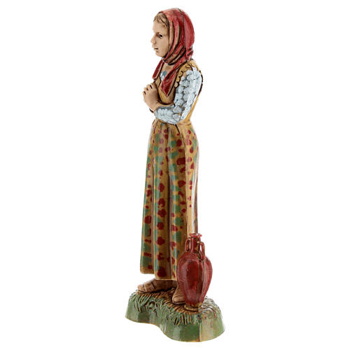 Farmer woman with amphora, nativity figurine, 10cm Moranduzzo 2