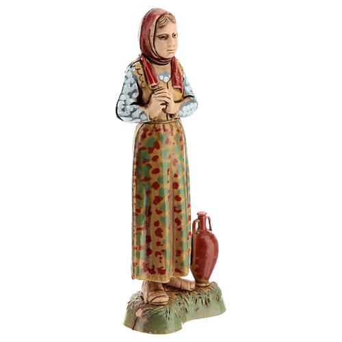 Farmer woman with amphora, nativity figurine, 10cm Moranduzzo 3