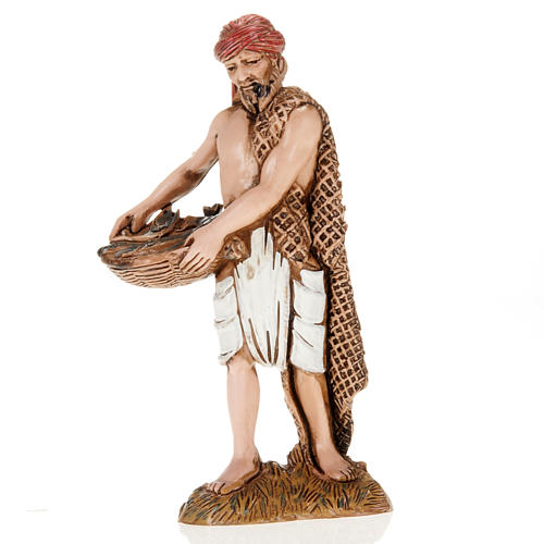 Figurines for Moranduzzo nativities, fisherman with basket and n 1