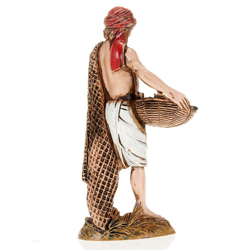 Figurines for Moranduzzo nativities, fisherman with basket and n 2