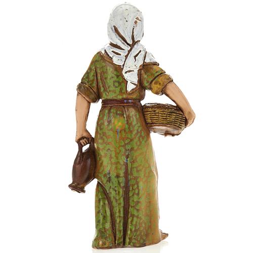 Woman with basket, nativity figurine, 8cm Moranduzzo 2